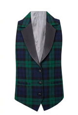 Campbell Tartan Women's Tartan Waistcoat with Lapels