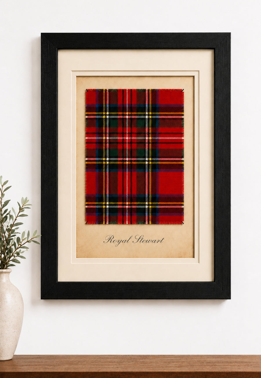 Clan Tartan Swatch Art Royal Stewart