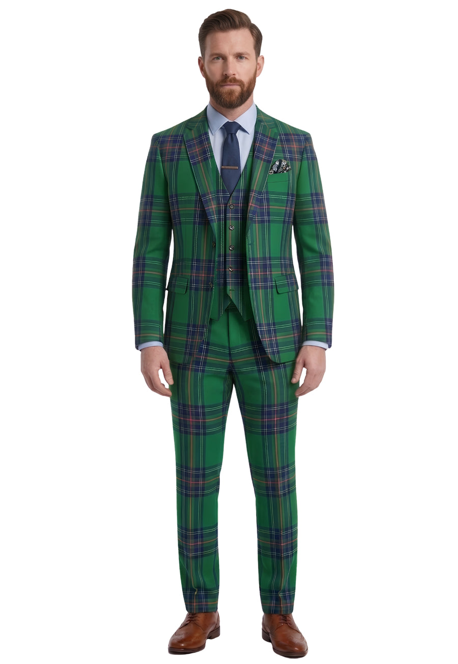 Classic Three Piece Tartan Suit