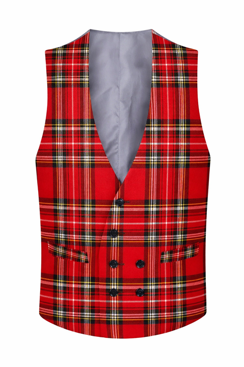 Royal Stewart Double Breasted Tartan Waistcoat