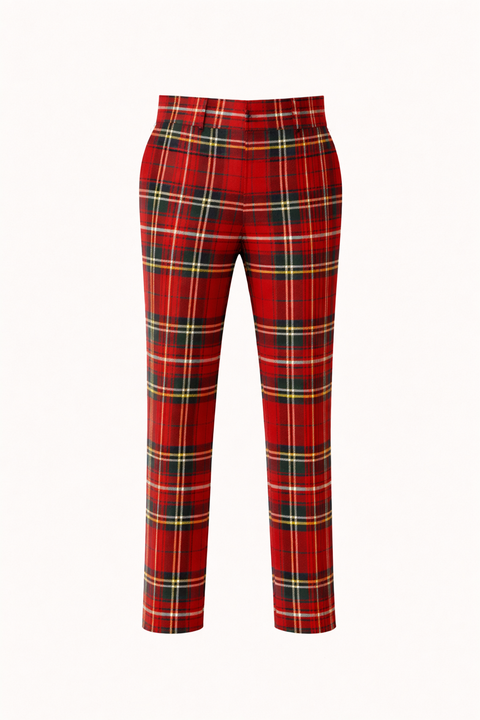 Royal Stewart Men's High‑Waisted Tartan Trouser