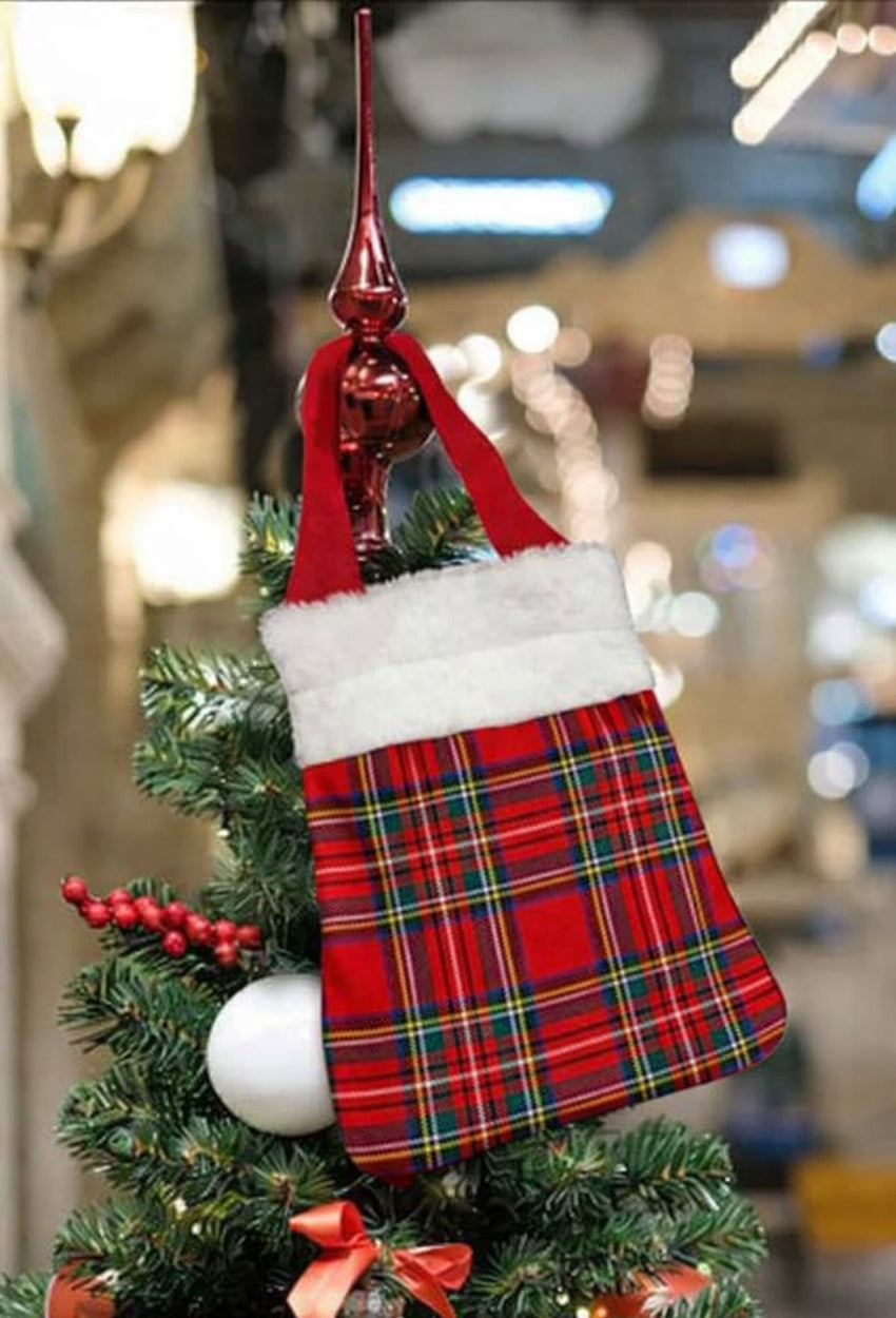 Royal Stewart Plaid Christmas Reticule Bag