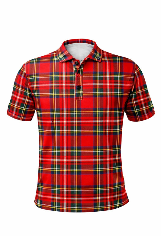 Royal Stewart Plaid Polo Shirt