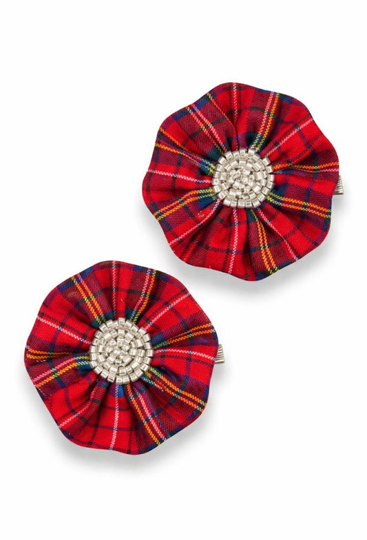 Royal Stewart Tartan Hairbrooch Clip (Set of two)