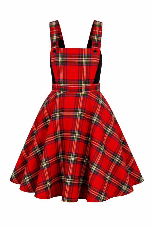 Royal Stewart Tartan Ladies Pinafore Dress