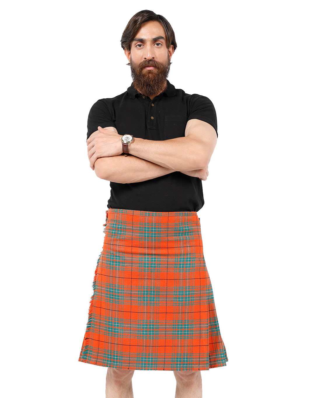 Front view of Cumming Bespoke kilt