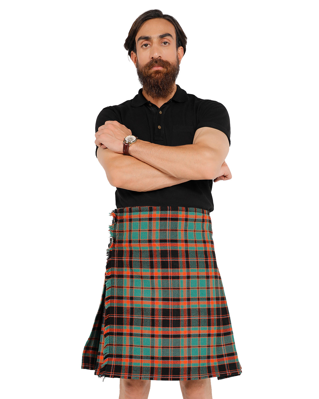 Front view of Cumming Hunting Ancient Bespoke Kilt