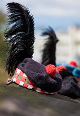 Diced Wool Balmoral Bonnet Hat
