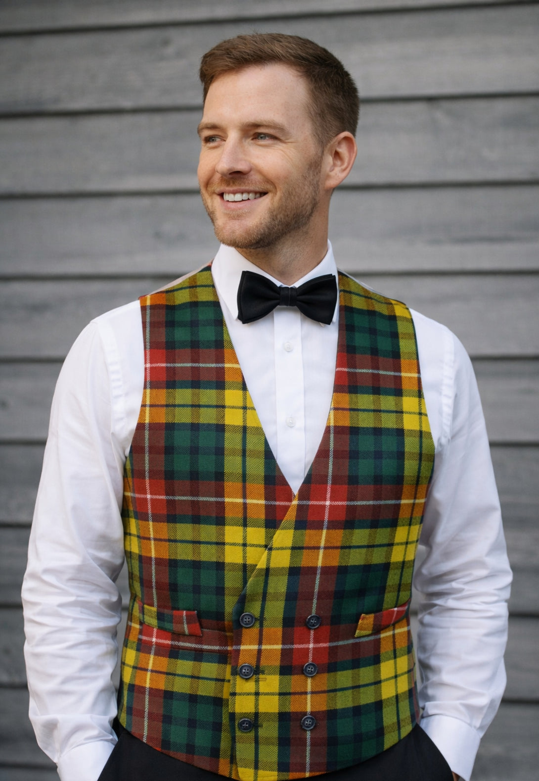 Double Breasted Tartan Waistcoat Scottish Kilt Double Breasted Tartan Waistcoat Scottish Kilt