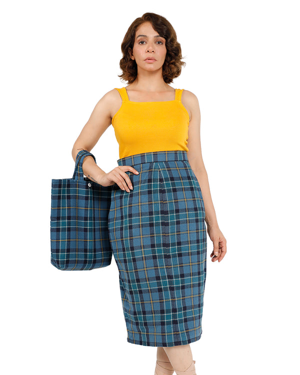 Eternal Grace Plaid Midi Skirt