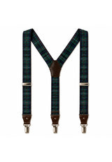 Forth Leather-Tab Tartan Braces