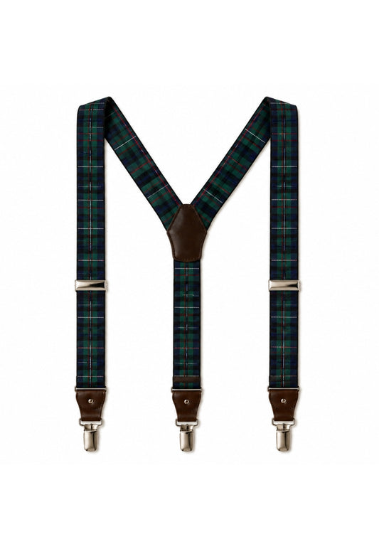 Forth Leather-Tab Tartan Braces