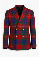 Fraser Skinny Double-Breasted Tartan Jacket
