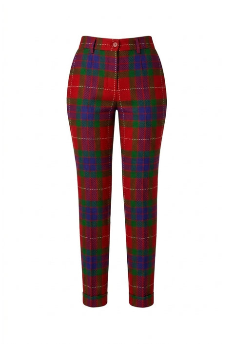 Fraser Women's Slim Cut Tartan Trousers