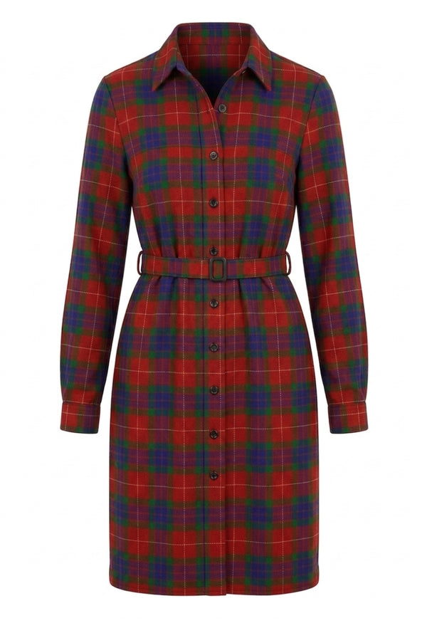 Fraser Plaid Button-Front Shirt Dress