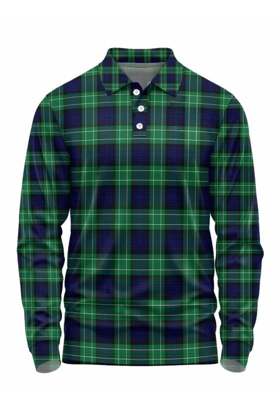 polo dress shirts long sleeve MacKean Hunting Tartan Full Sleeve Polo Shirt