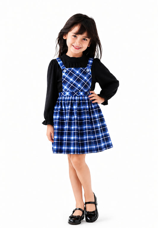 Girl's Tartan Pinafore Dress