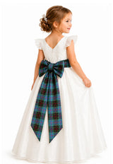 MacDonald Girl's Tartan Sash with Bow
