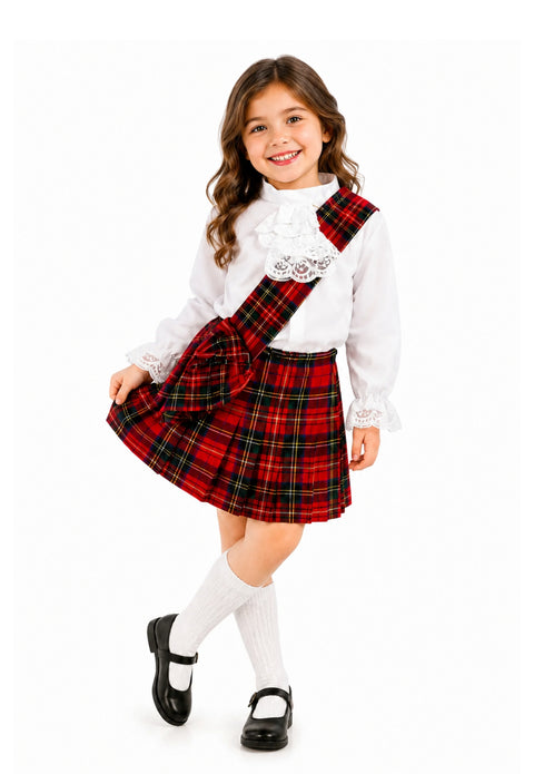 Girls Luxury Tartan Mini Sash