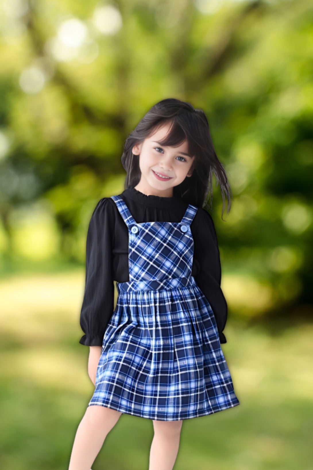 Girl's Tartan Pinafore Dress