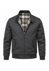 Tartan-Lined Harrington Jacket