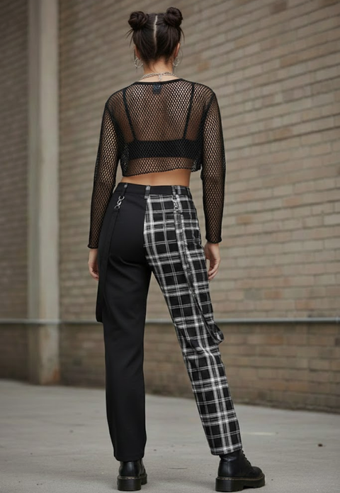 Gothic Fusion Plaid-Utility Pant
