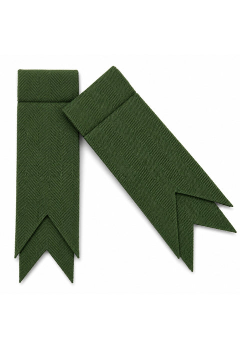 Green Plain Kilt Flashes