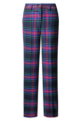 Buchanan Ladies Wide Tartan Trouser with Turn Up