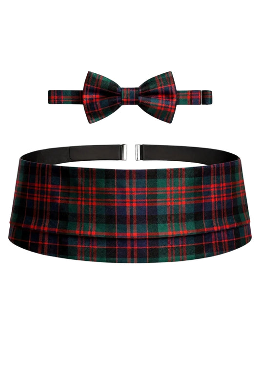MacDonald Tartan Cummerbund & Bow Tie Set