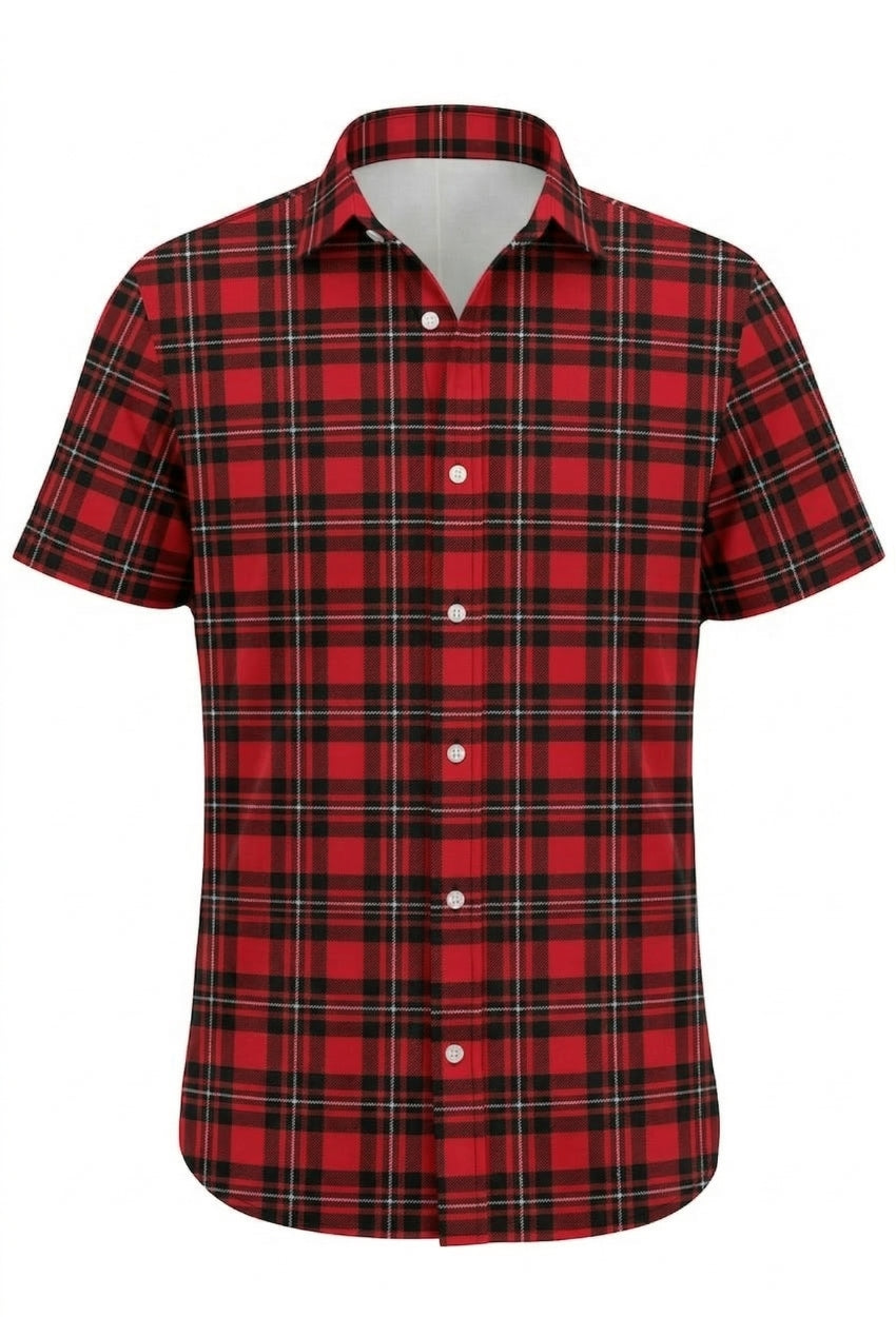 MacGregor Plaid Short Sleeve Button Shirt