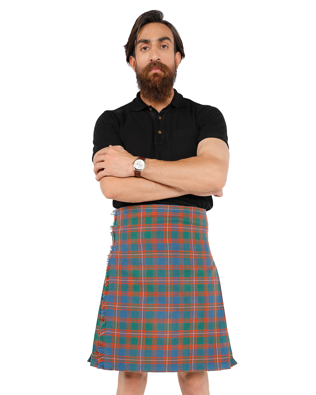 Front view of MacIntyre Ancient Bespoke Kilt