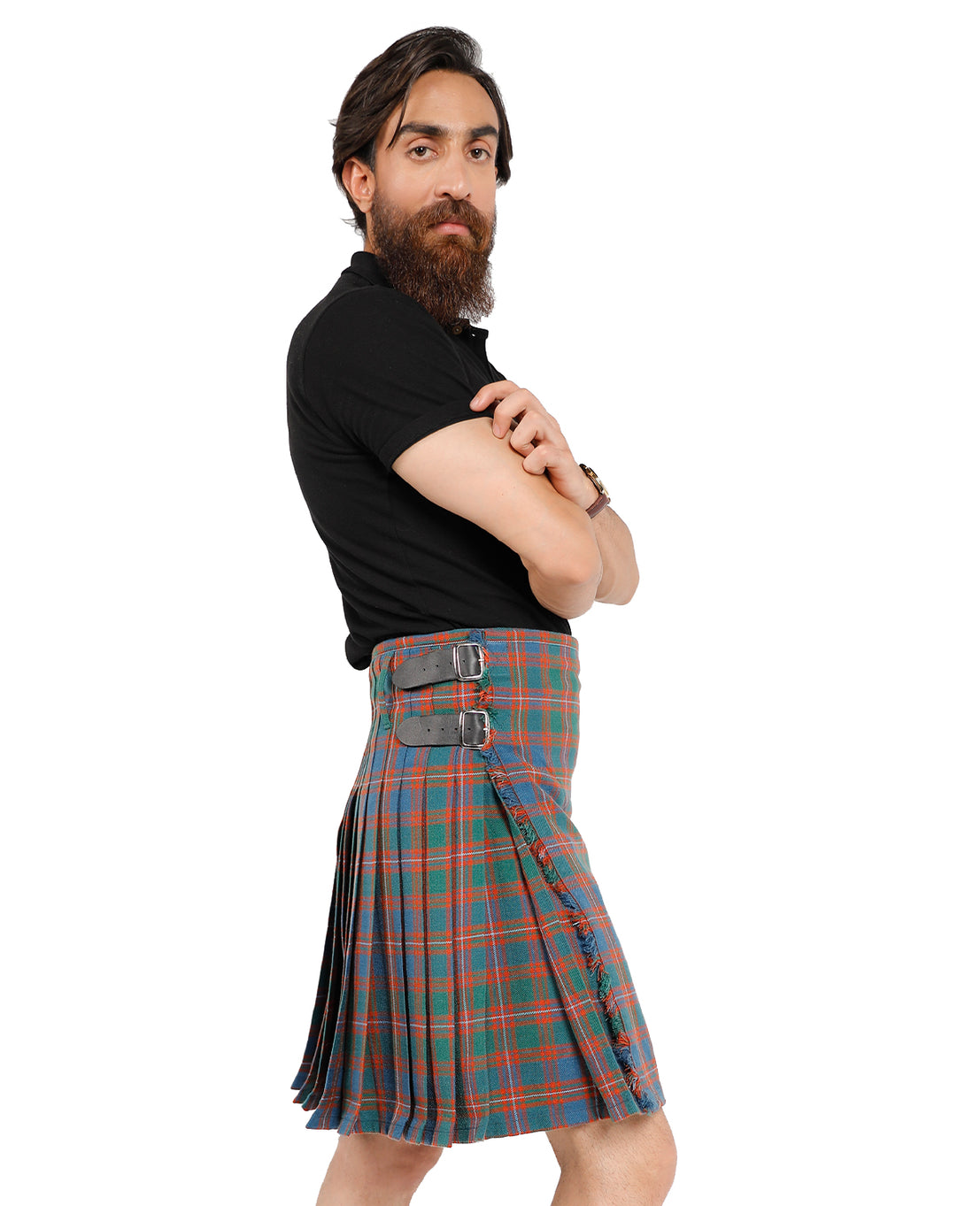 Side view of MacIntyre Ancient Bespoke Kilt