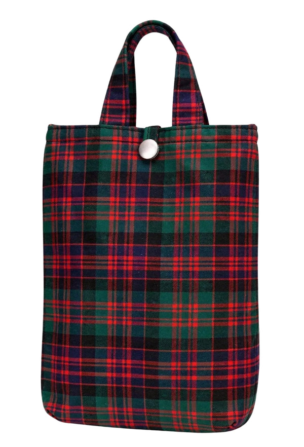 MacDonald Button Closure Tartan Tote Bag
