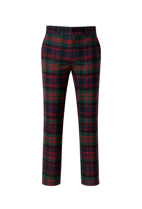 MacDonald Men's High‑Waisted Tartan Trouser