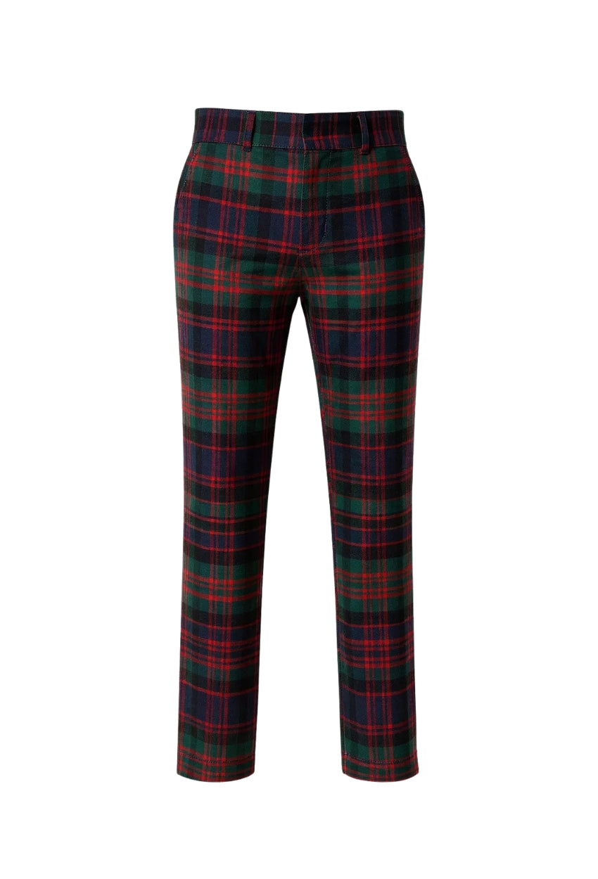 MacDonald Men's High‑Waisted Tartan Trouser