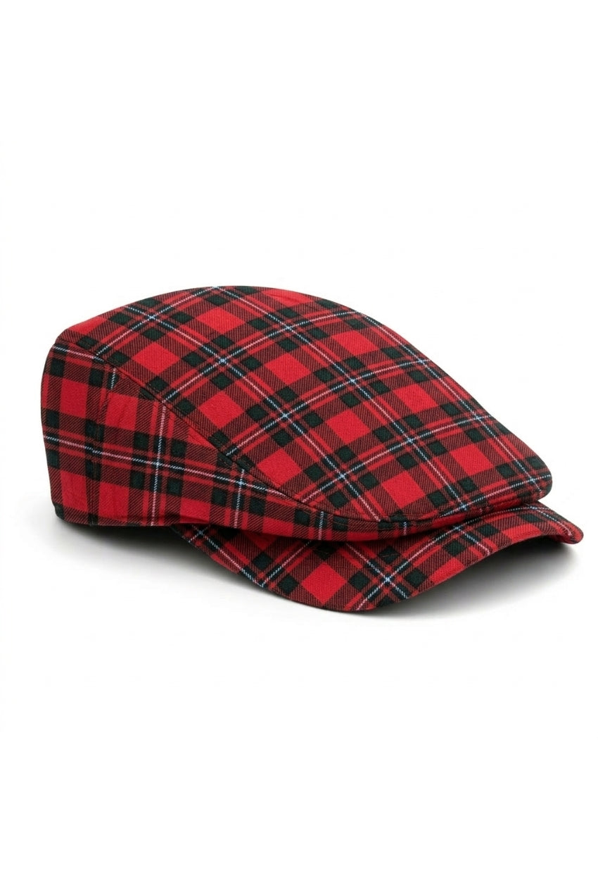 MacGregor Button Down Plaid Flat Cap