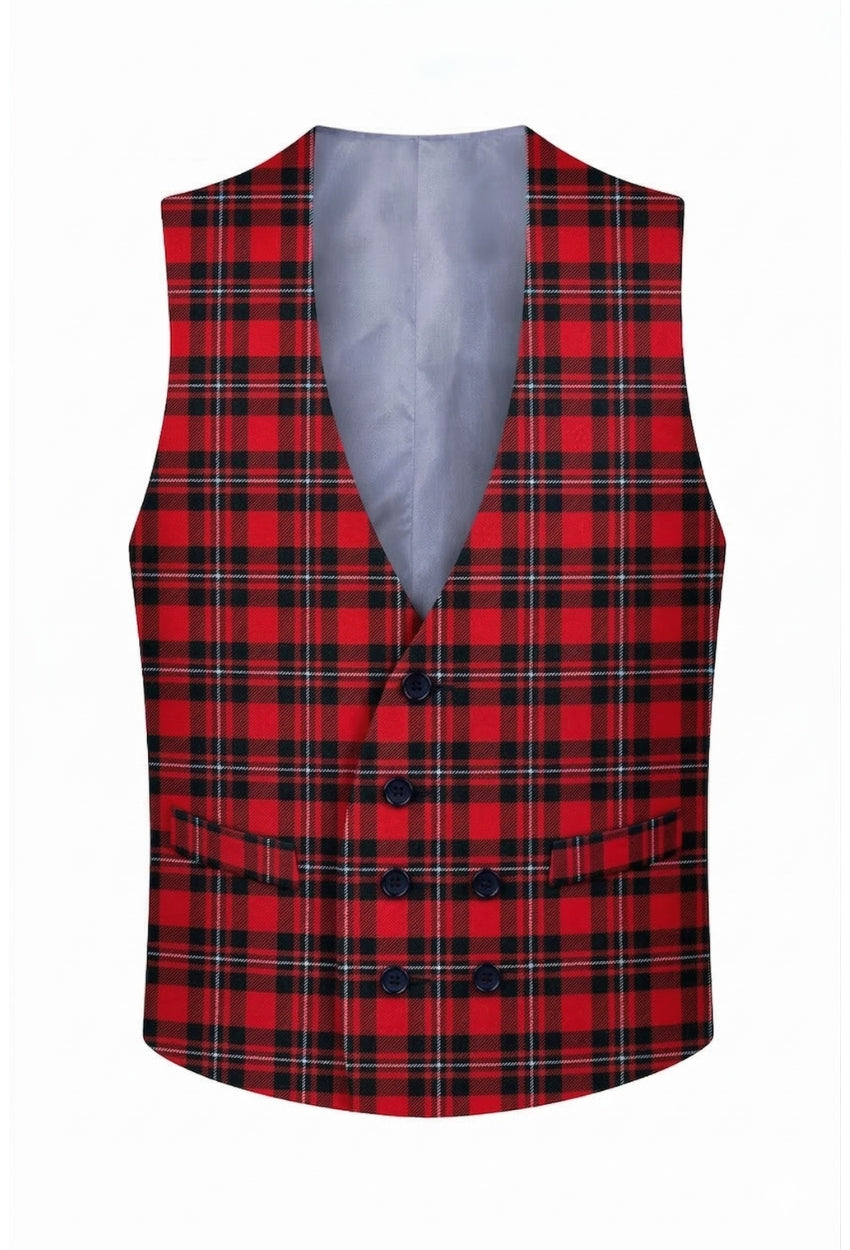 MacGregor Double Breasted Tartan Waistcoat