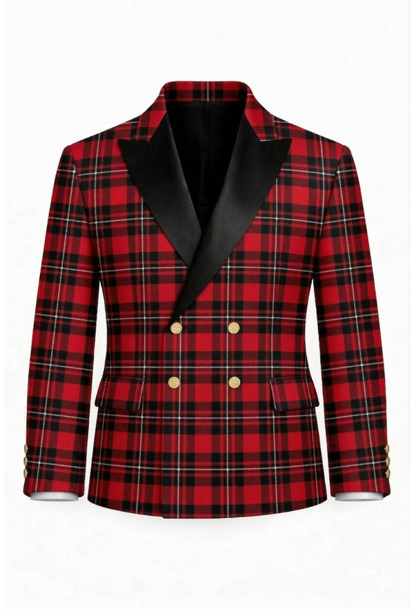 MacGregor Men's Double Breasted Tartan Dinner Jacket