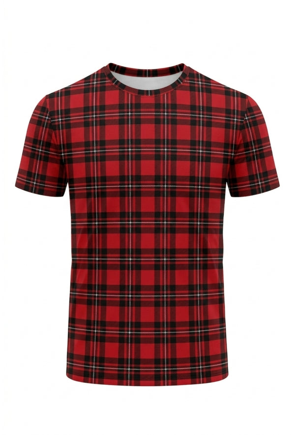 MacGregor Round Neck Half Sleeve Plaid Shirt