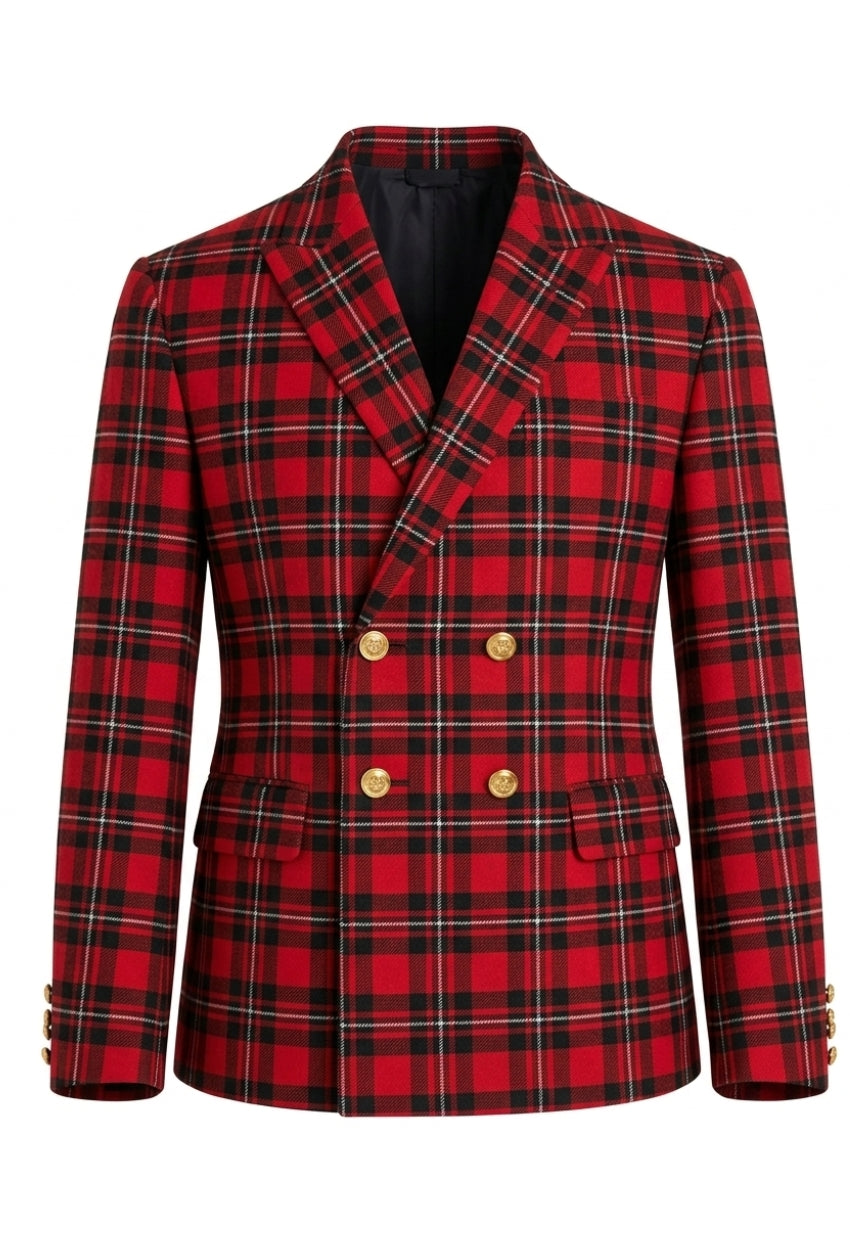 MacGregor Skinny Double-Breasted Tartan Jacket