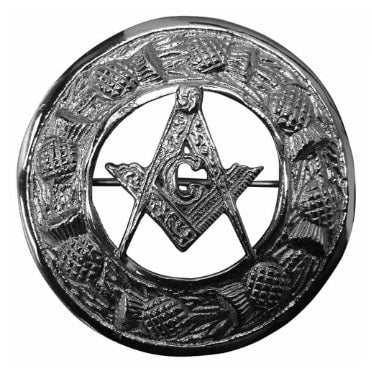 Masonic Plaid Brooch