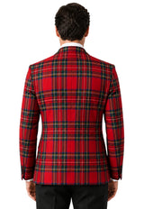 Royal Stewart Men's Double Breasted Tartan Dinner Jacket