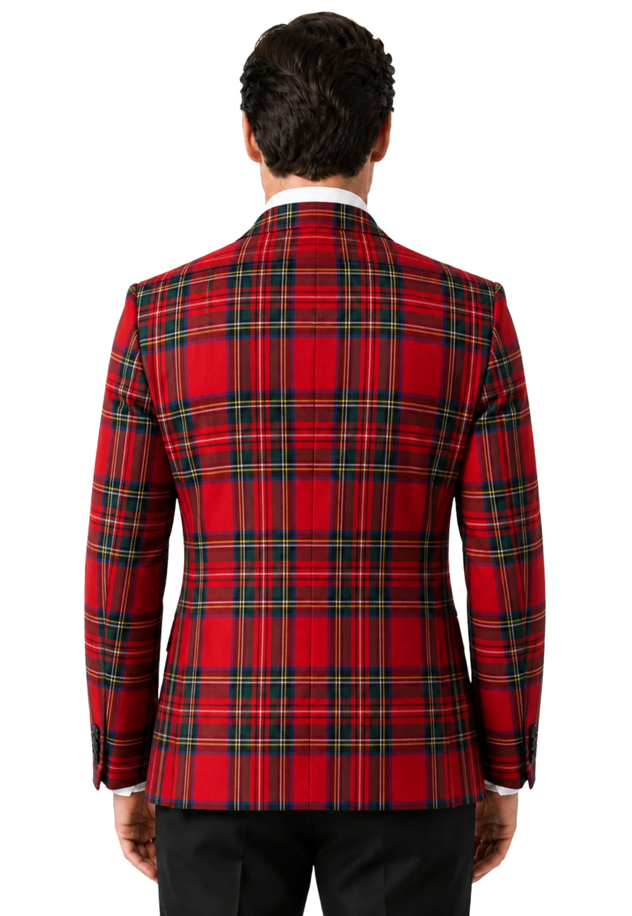 Wallace Men's Double Breasted Tartan Dinner Jacket