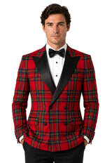 Royal Stewart Men's Double Breasted Tartan Dinner Jacket
