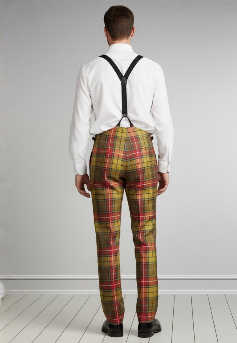 Men's Fishtail Back Tartan Trew - Back View