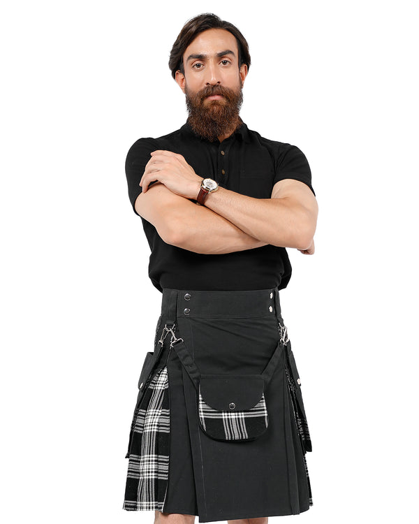 Front view of Midnight Hybrid Kilt