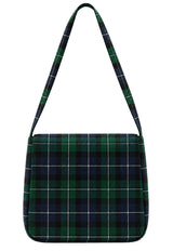 Black Watch Multi Pockets Tartan Shoulder Bag