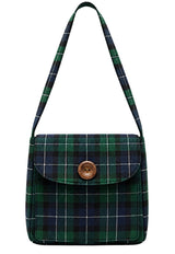 Black Watch Multi Pockets Tartan Shoulder Bag