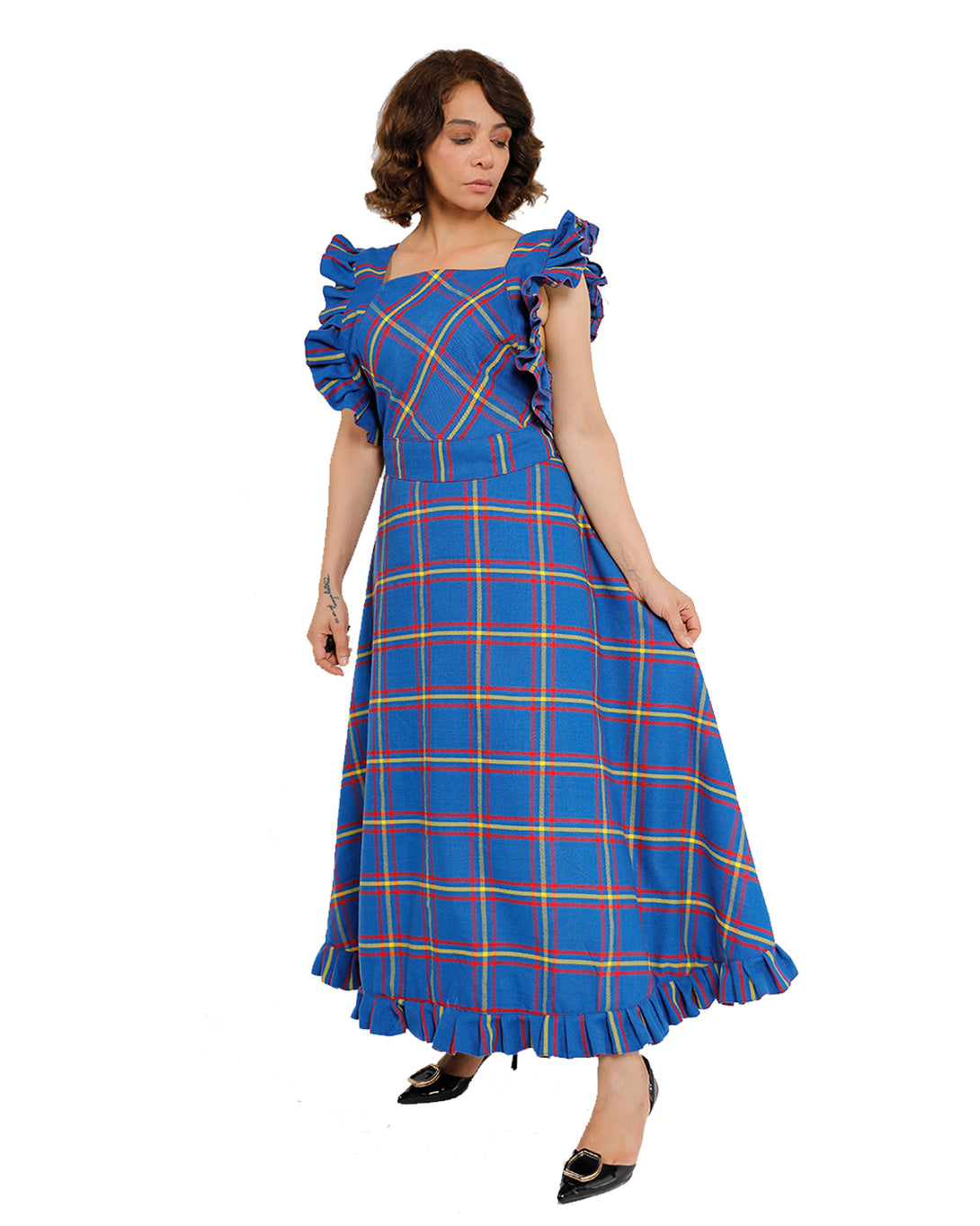 Ocean Mist Tartan Maxi Dress – Scottish Kilt Ocean Mist Tartan Maxi Dress – Scottish Kilt