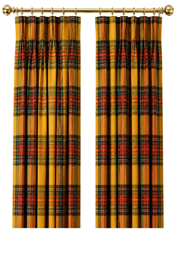 Pencil Pleat Tartan Curtains